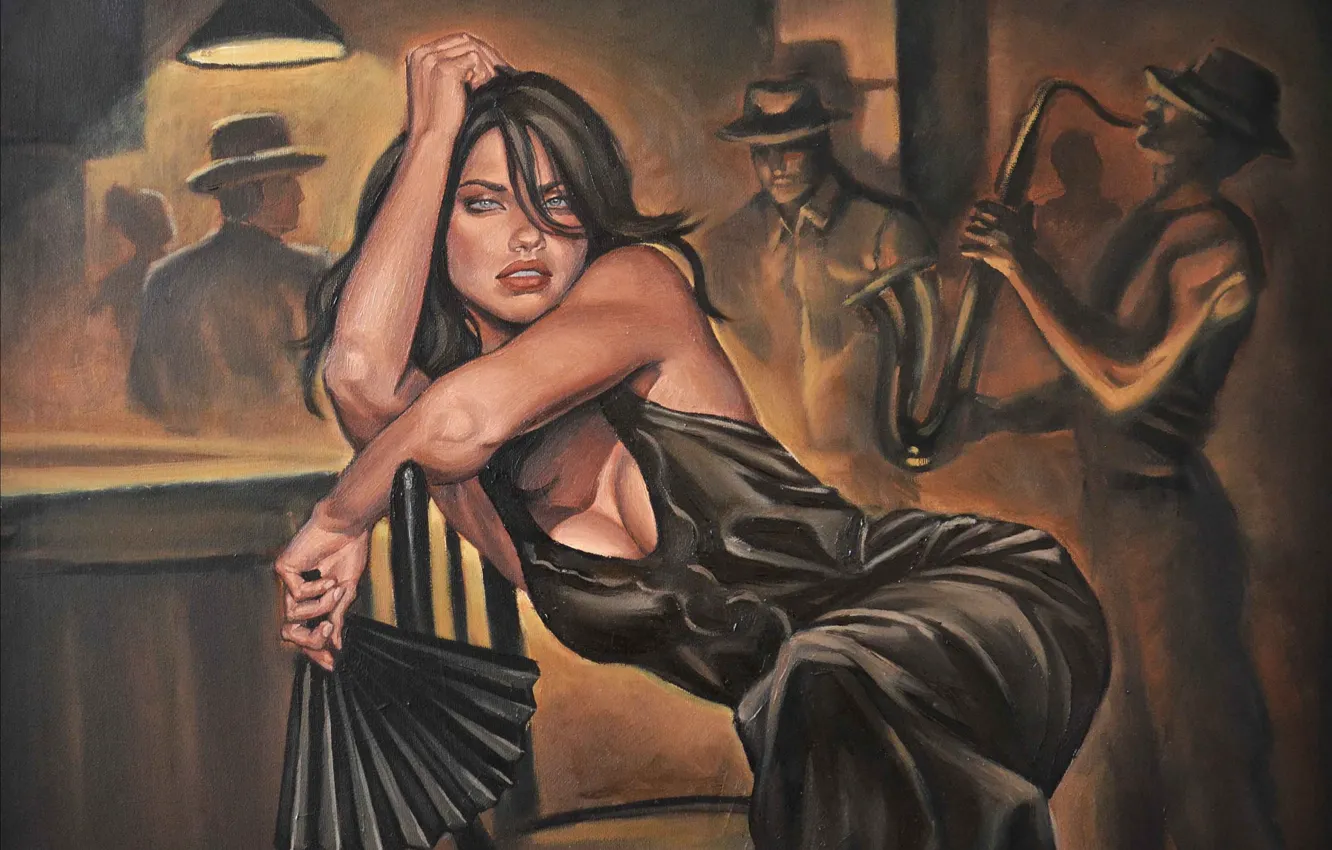 Photo wallpaper girl, musician, gopis