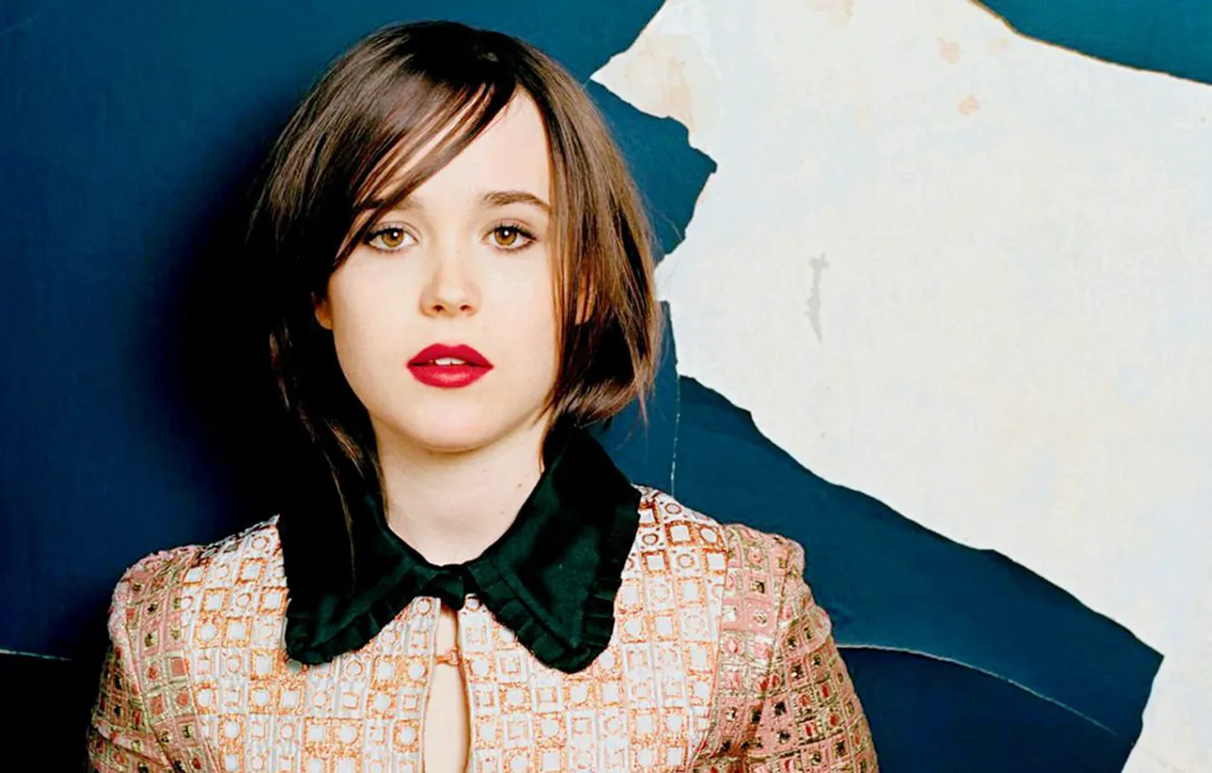 Photo wallpaper girl, fashion, eyes, beautiful, face, hair, actress, Ellen Page