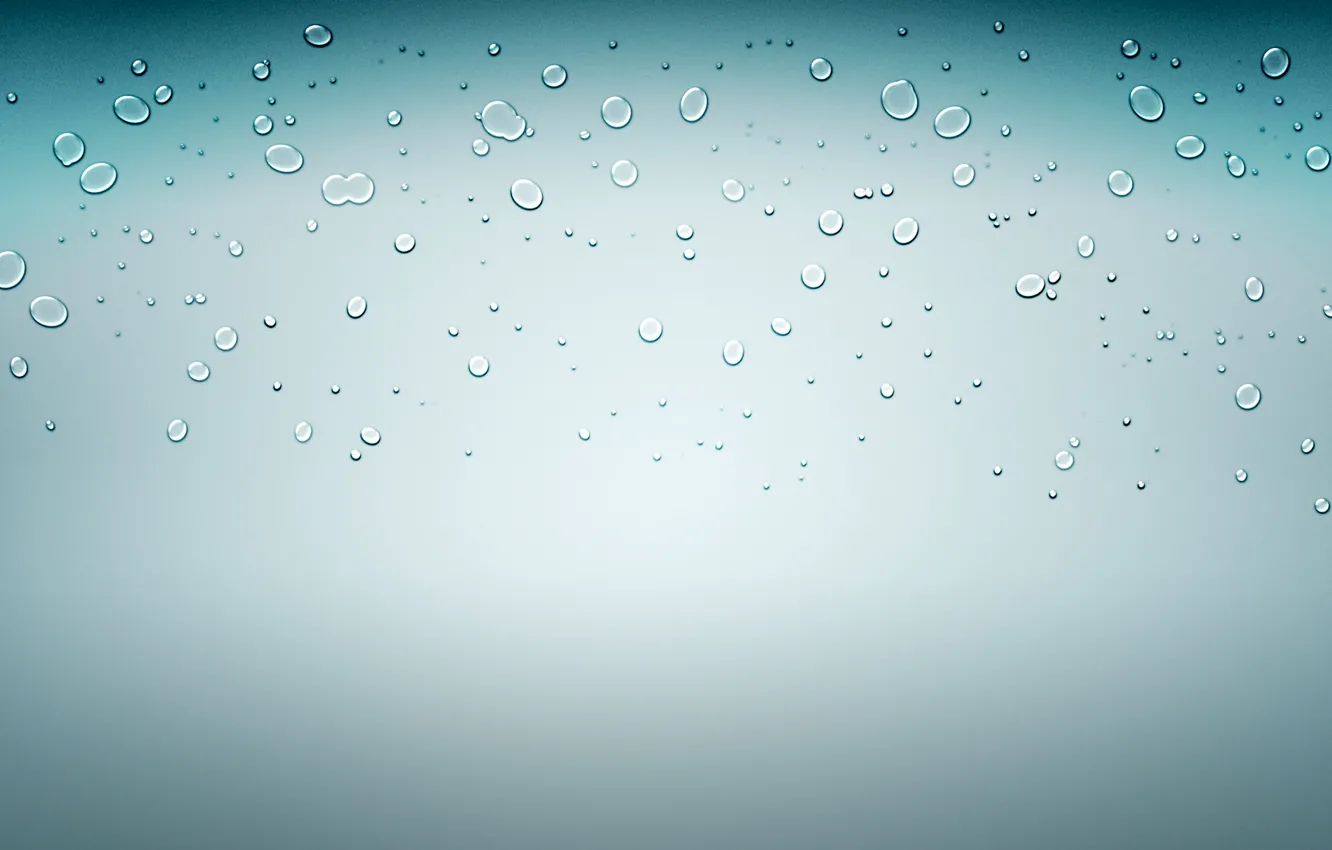 Photo wallpaper water, drops, green, background