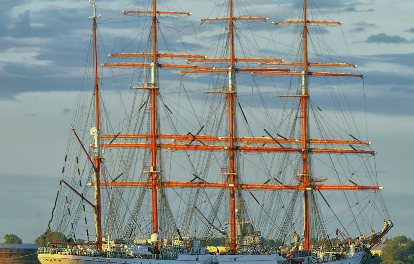Photo wallpaper sailboat, bark, Sedov