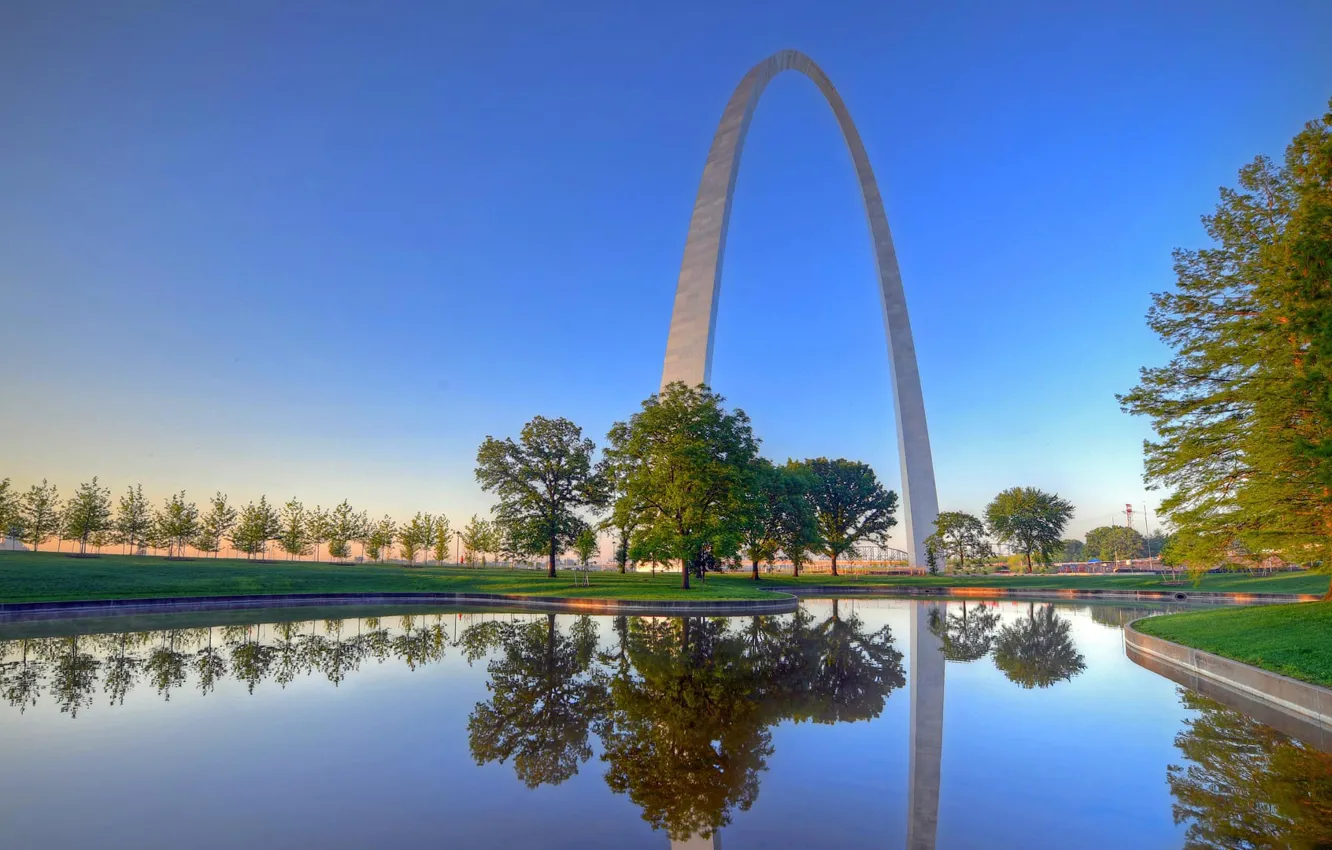 Photo wallpaper arch, USA, St. Louis, Gates Of The West, The gates to the West