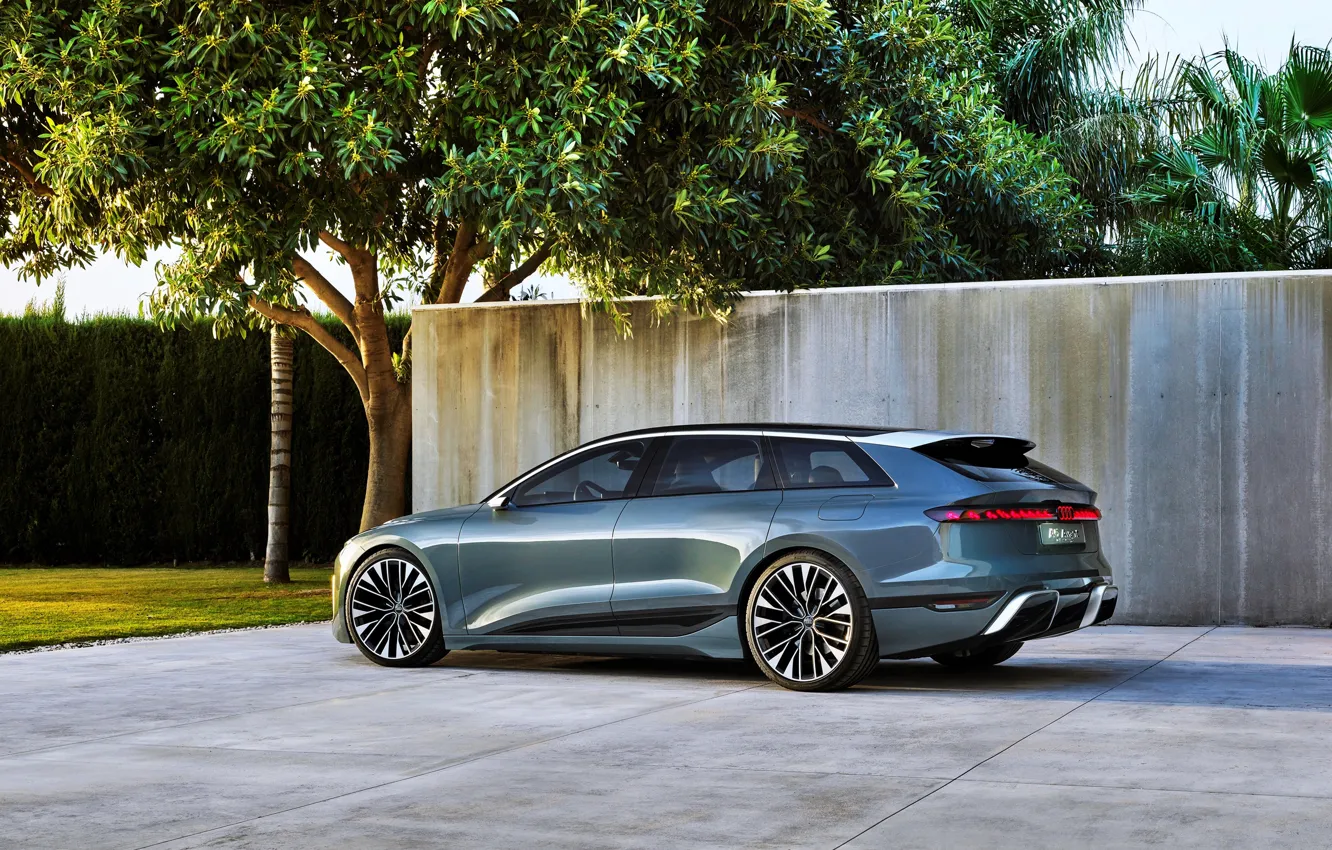 Photo wallpaper machine, auto, Concept, trees, background, Audi, Audi, Wallpaper