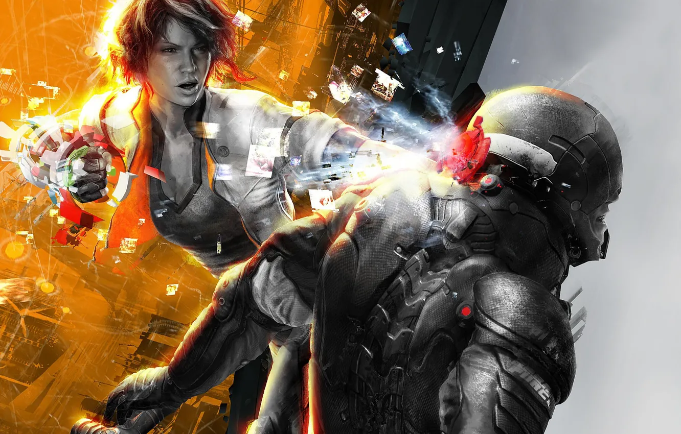 Photo wallpaper soldiers, blow, Eiffel tower, Capcom, Nylin, remember me, Memories, Neo-Paris