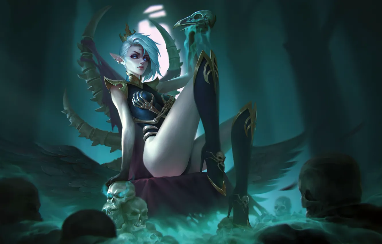 Photo wallpaper fantasy, Morrigan, fan art, Hero Wars, Sergey Kykhylov