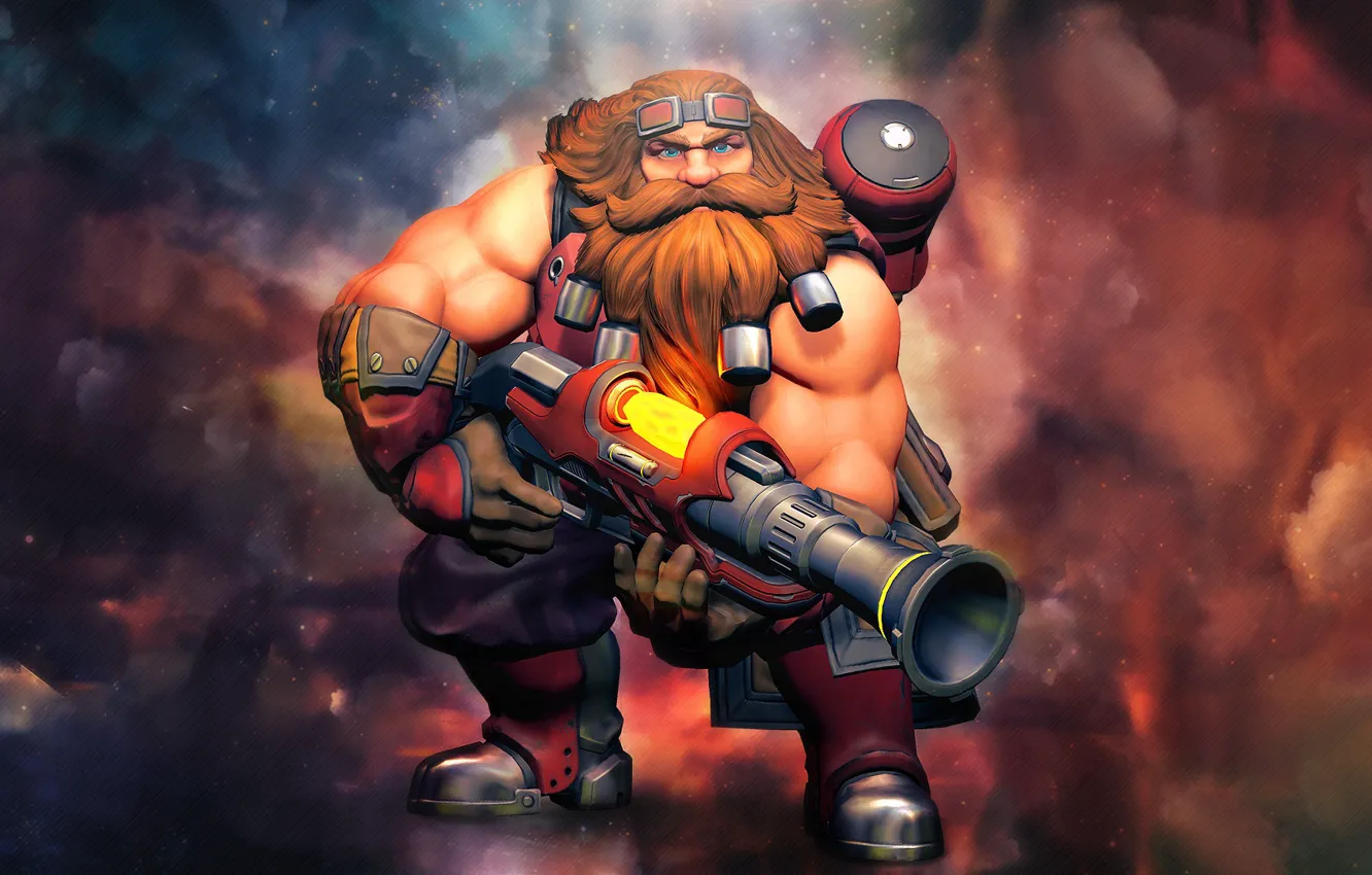 Photo wallpaper dwarf, Paladins, Barik