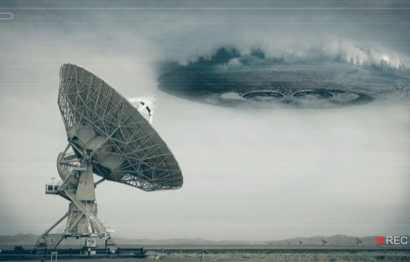 Photo wallpaper plate, radar, UFO