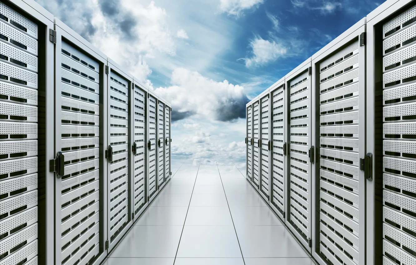 Photo wallpaper concept, computer, clouds, hardware, data, equipment, communication, computing