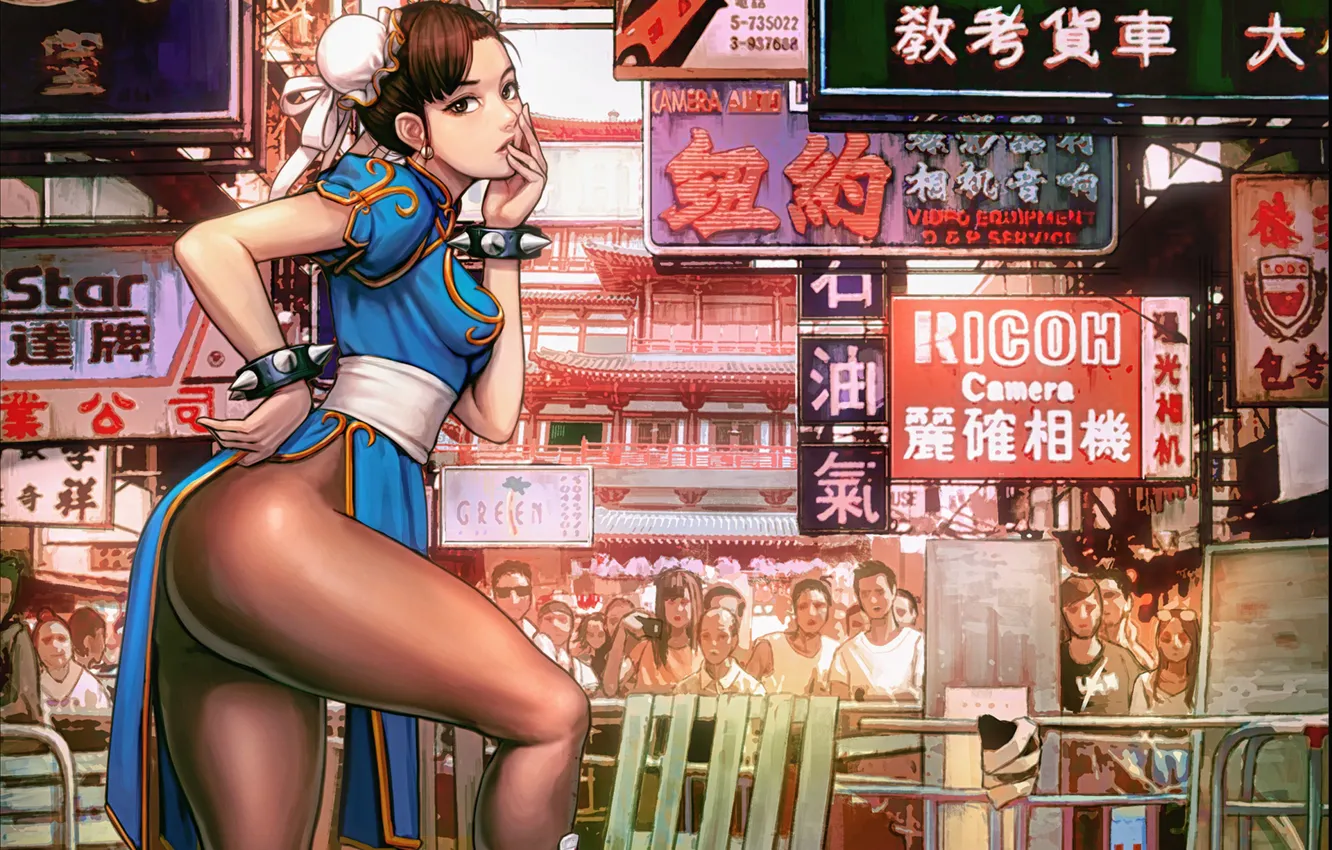 Photo wallpaper Girl, Art, Art, Street Fighter, Chun-Li, Chun Li, Characters, Game Art