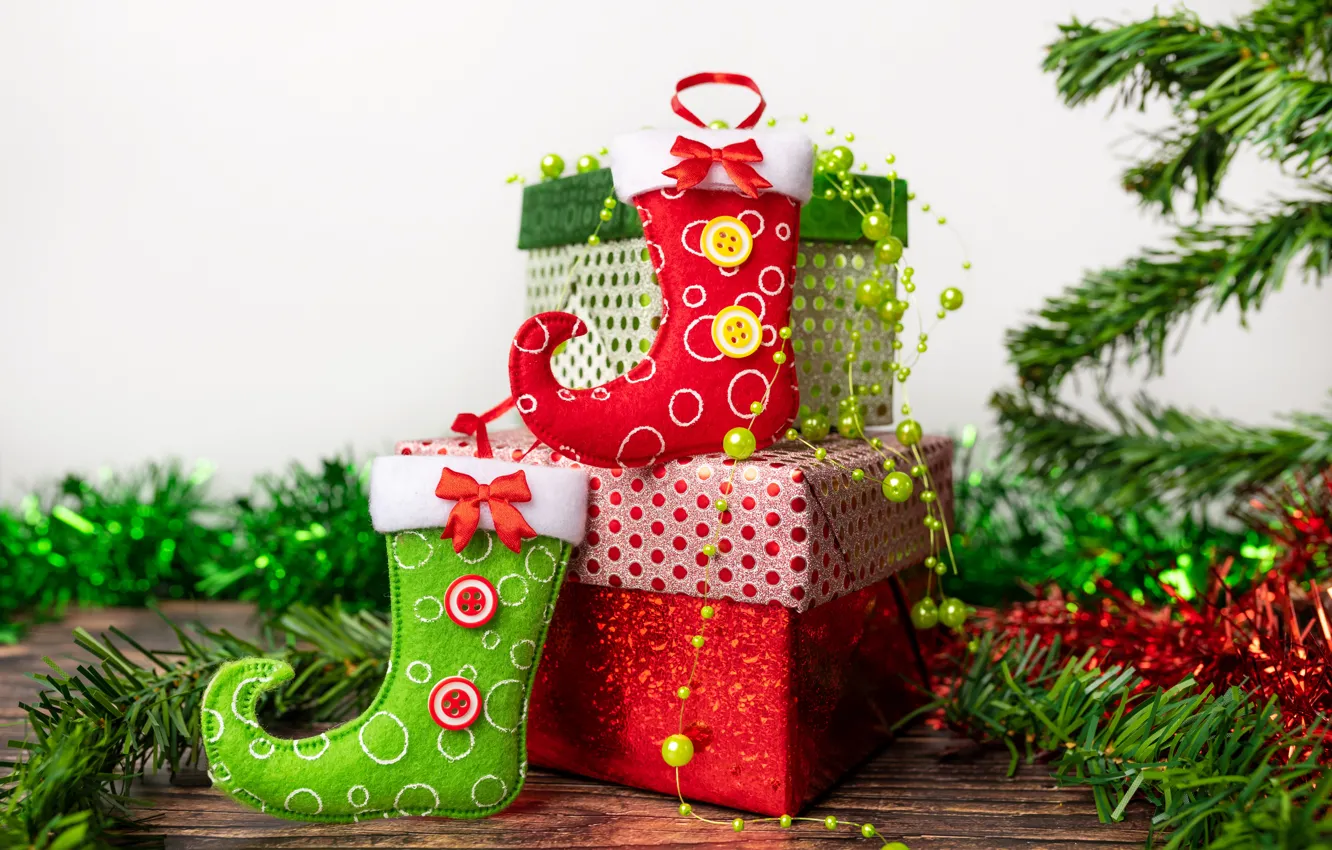 Photo wallpaper holiday, box, gift, new year, DETKOV_DMITRII