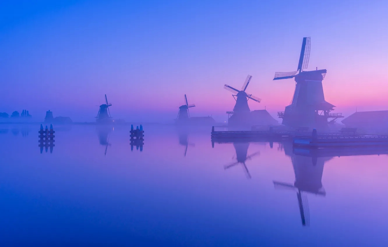 Photo wallpaper Holland, windmill, Albert Dros