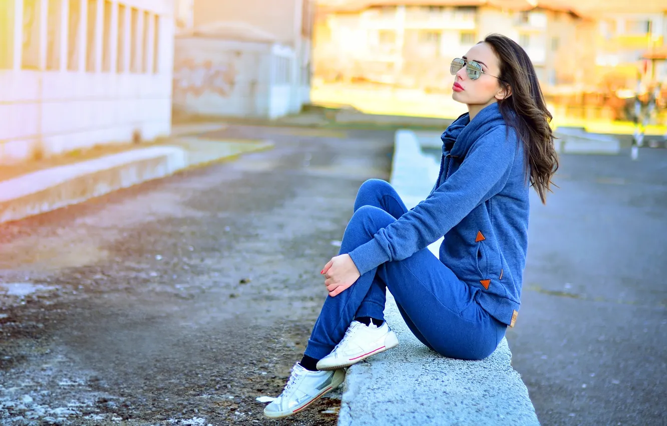 Photo wallpaper girl, fashion, model, sun, beauty, portrait, Bulgaria, Ikoseomer