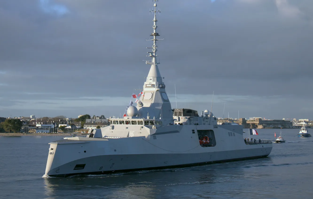 Photo wallpaper frigate, French Navy, Amiral Ronarc'h