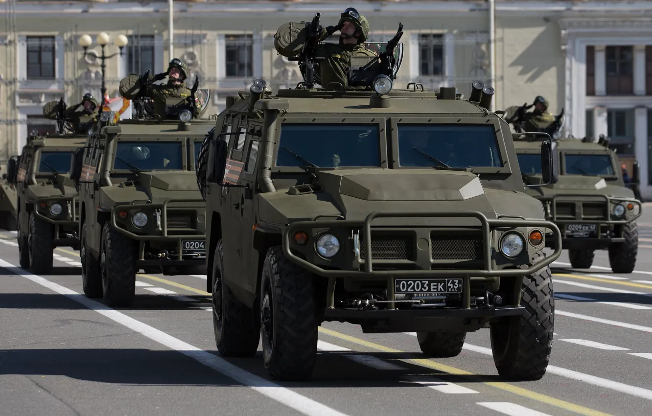 Photo wallpaper car, Russian, multipurpose, armored car, high, patency, "Tiger", GAZ-2330
