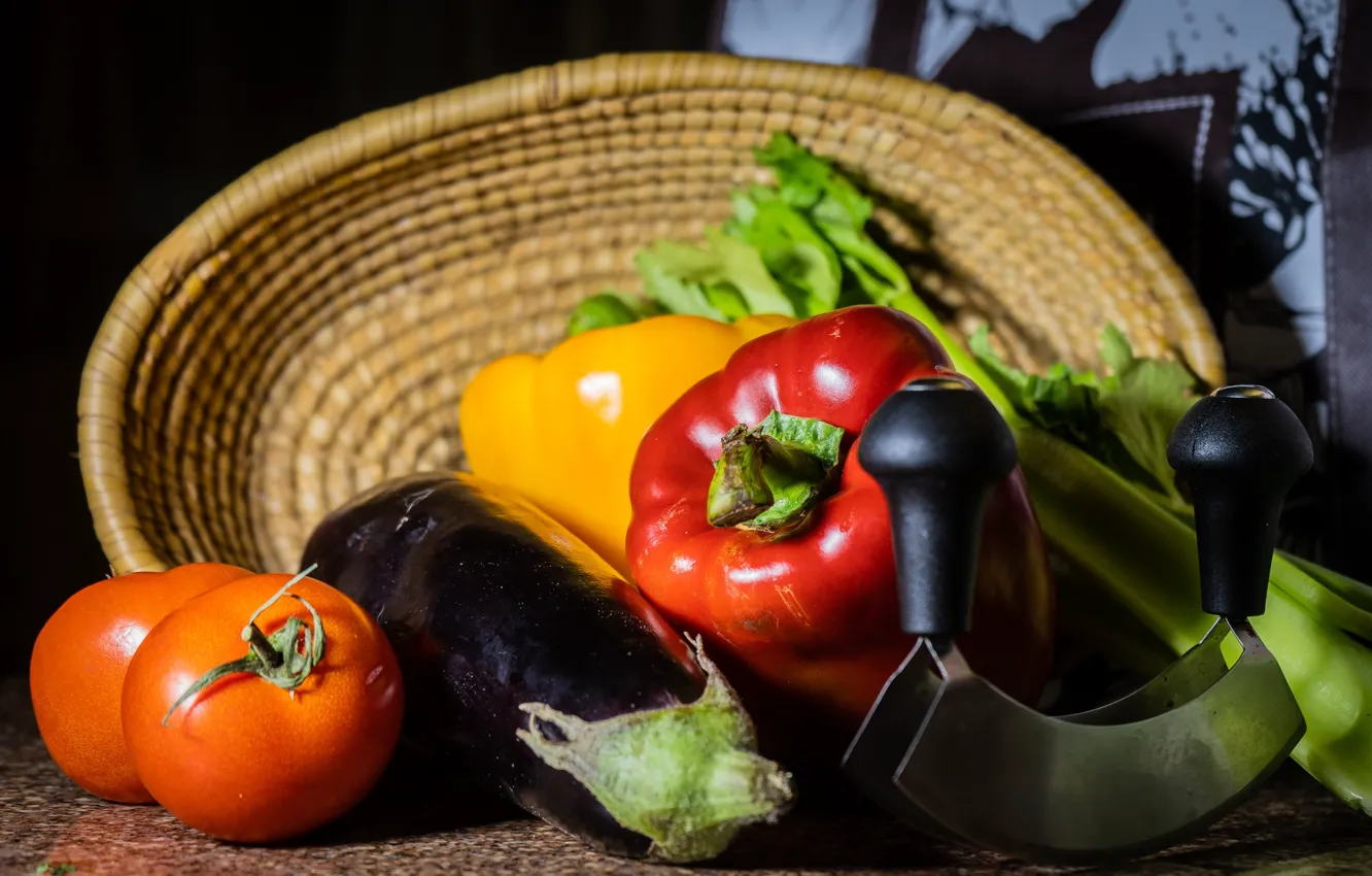Photo wallpaper peppers, vegetables, tomatos