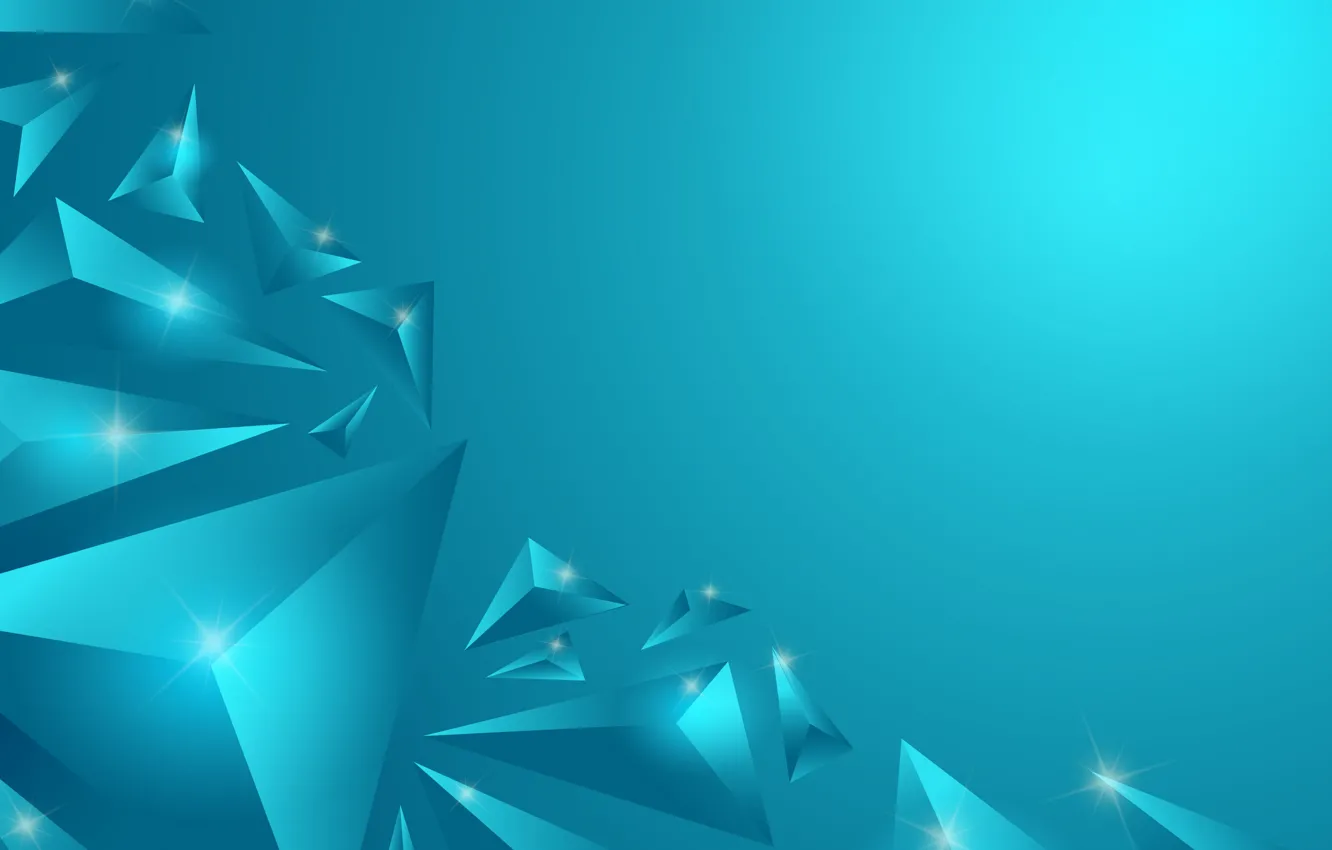 Photo wallpaper background, geometry, turquoise, triangle