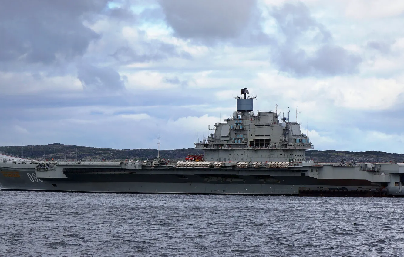 Photo wallpaper Navy, cruiser, heavy, aircraft carrier, "Admiral Kuznetsov", the Northern fleet