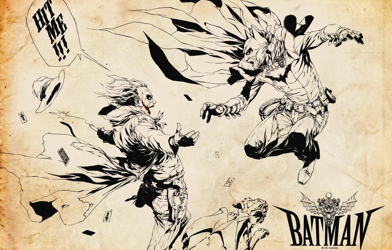 Photo wallpaper batman, Joker, Batman, comics, jocker
