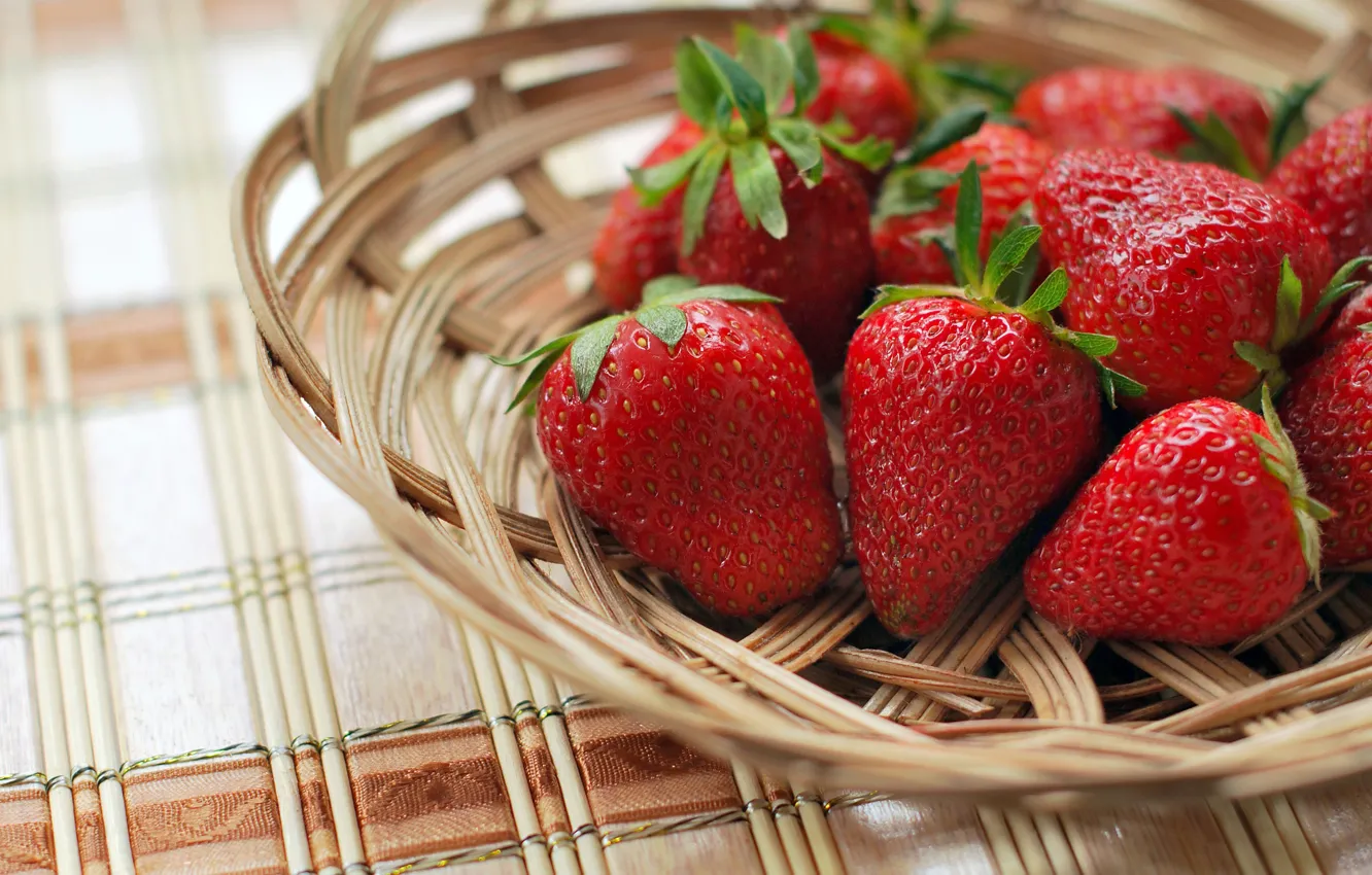 Photo wallpaper summer, berries, table, food, strawberry, network, dish