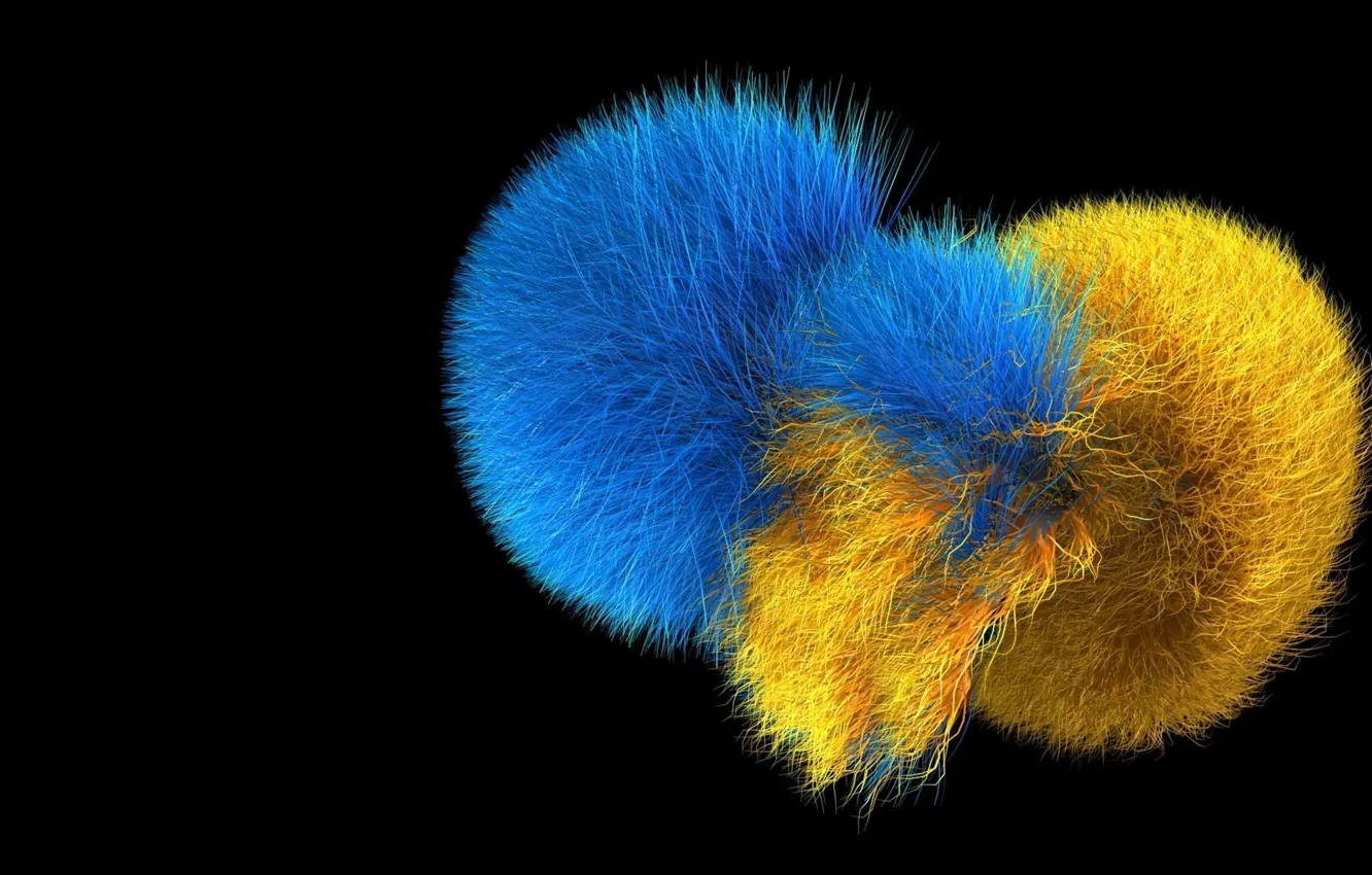 Photo wallpaper balls, color, fluffy, the volume, pompom