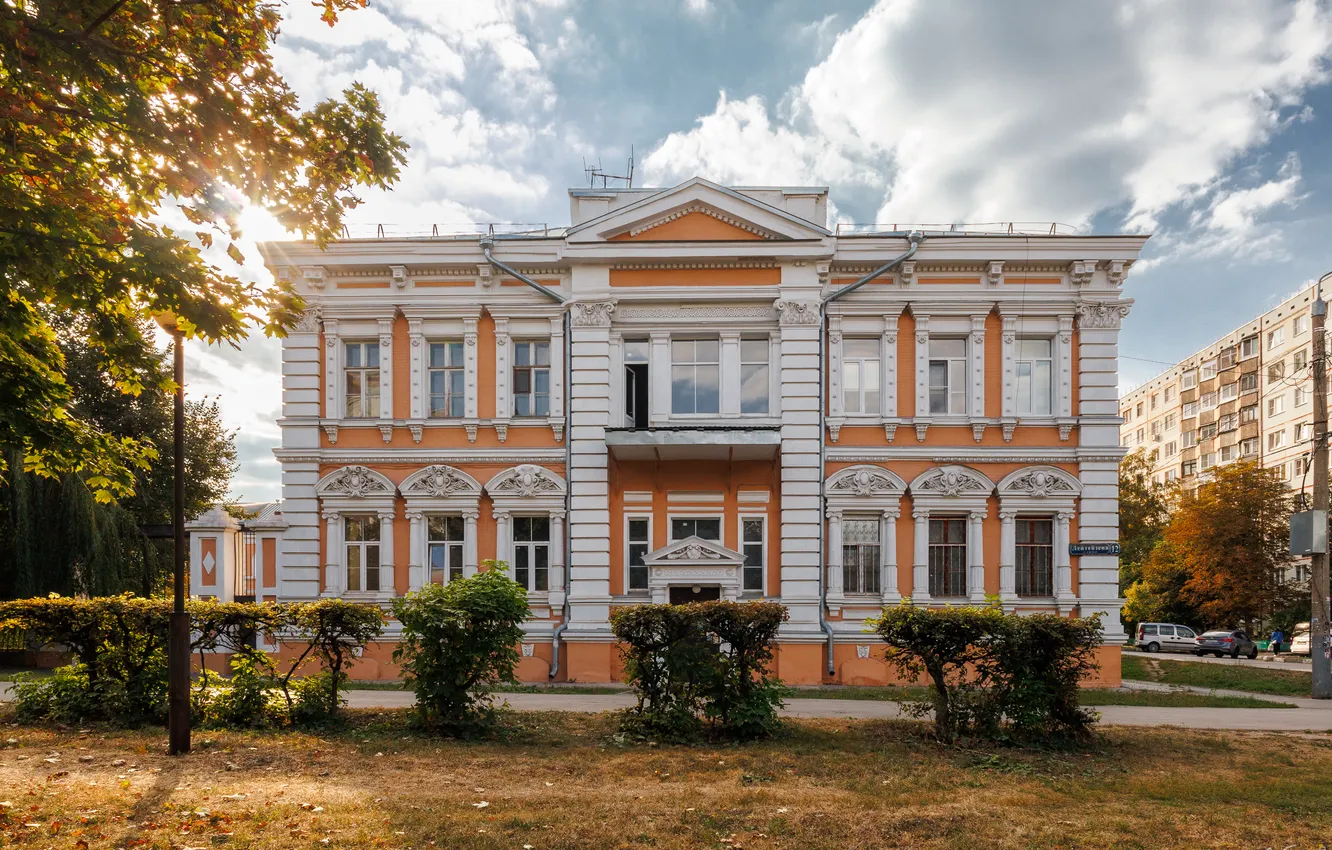 Photo wallpaper luxury, mansion, two-story house