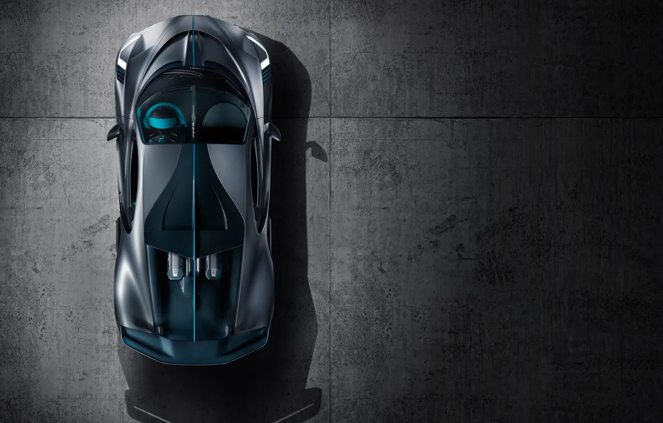 Photo wallpaper Bugatti, supercar, the view from the top, 2018, hypercar, Divo