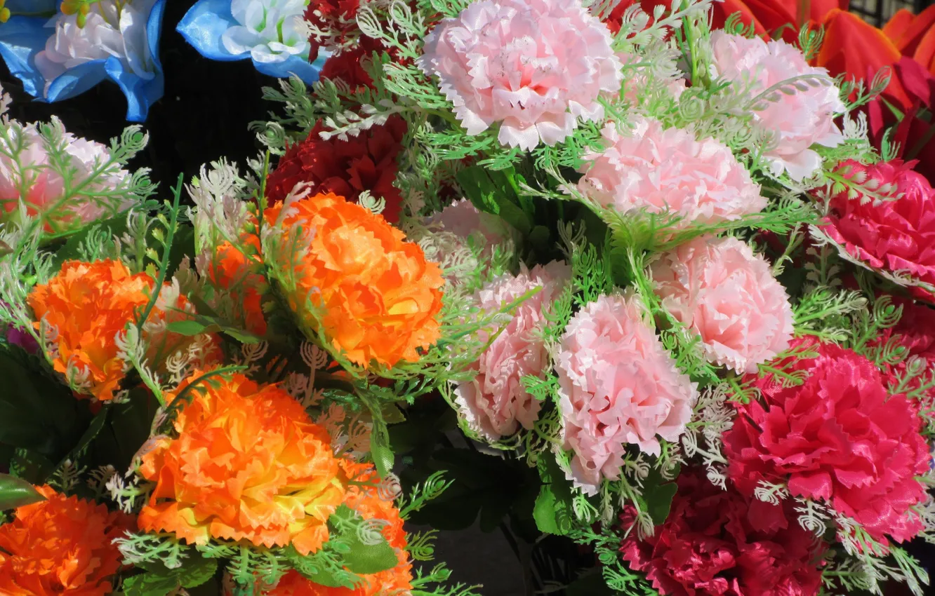 Photo wallpaper bouquet, clove, artificial flowers, Mamala ©