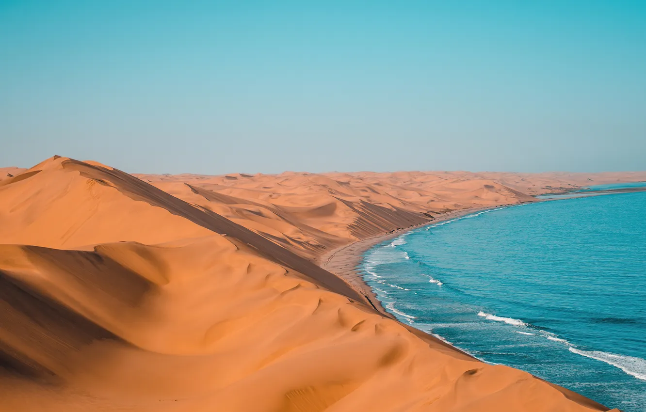 Photo wallpaper beach, desert, landscape, dunes, Serene