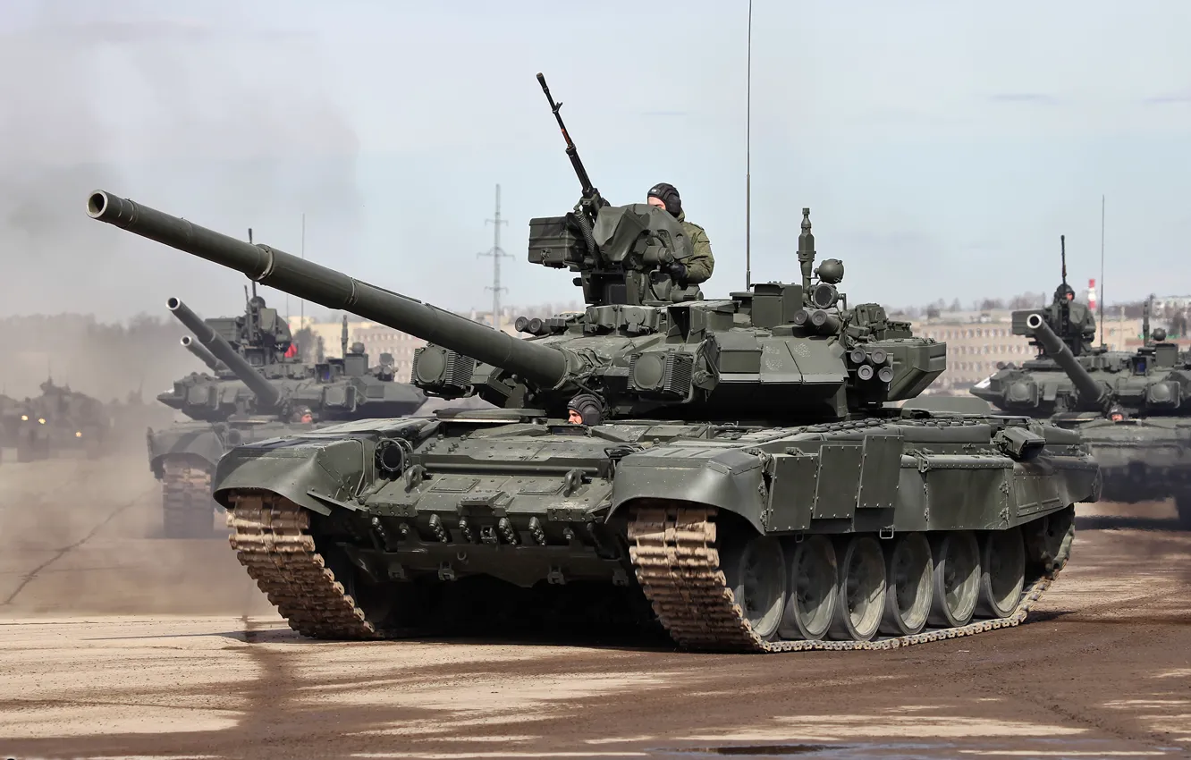 Photo wallpaper tank, T-90, T-90A, Alabino, The Russian Army