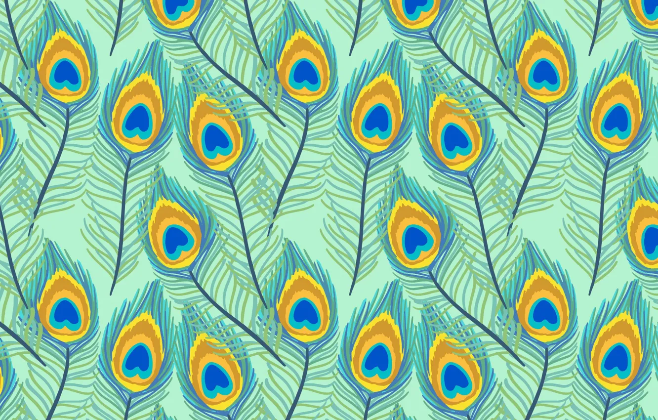 Photo wallpaper background, texture, pattern, feather, peacock