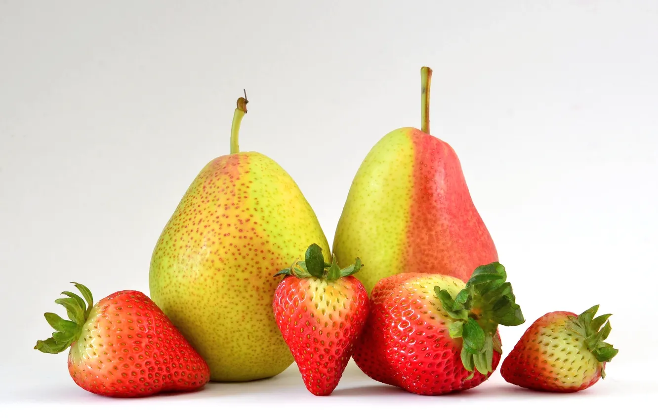 Photo wallpaper strawberry, fruit, fruit, pear