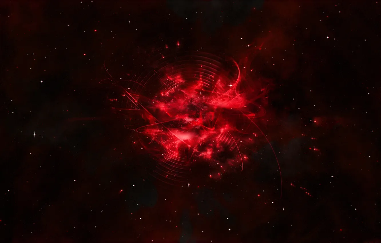 Photo wallpaper line, red, texture, point