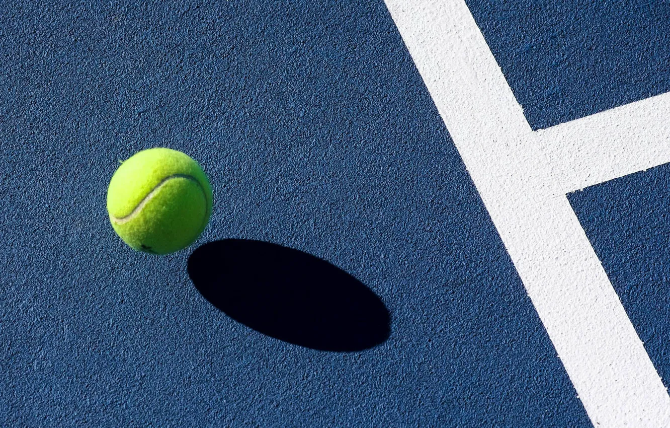 Photo wallpaper the ball, tennis, court
