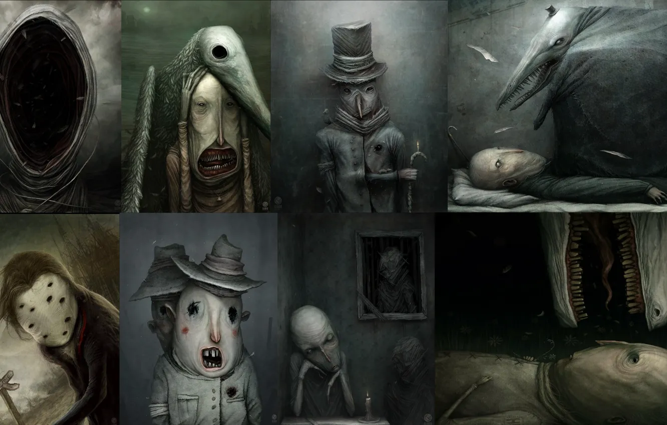 Photo wallpaper horror, art, creepy, surreal, anton semenov
