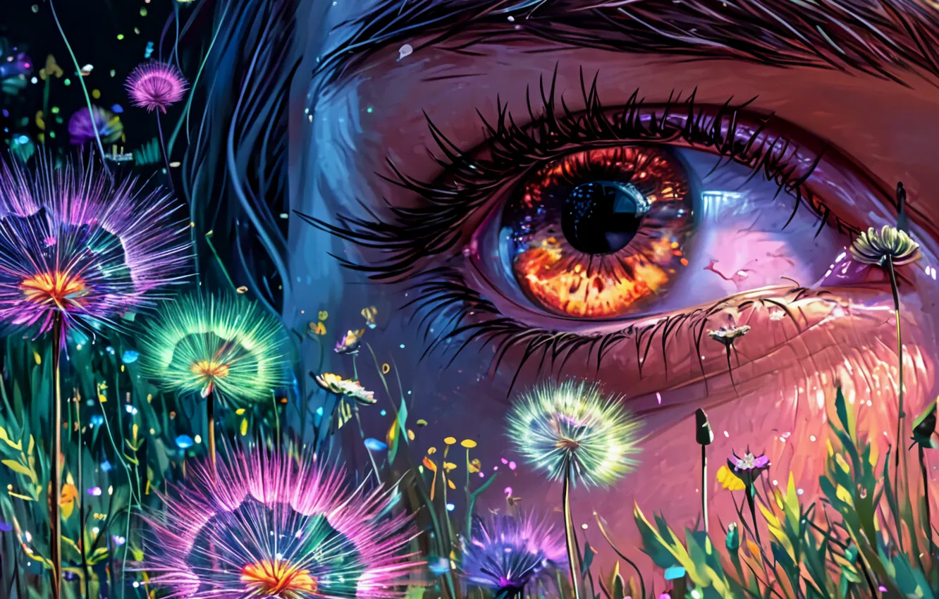 Photo wallpaper eyes, AI ART