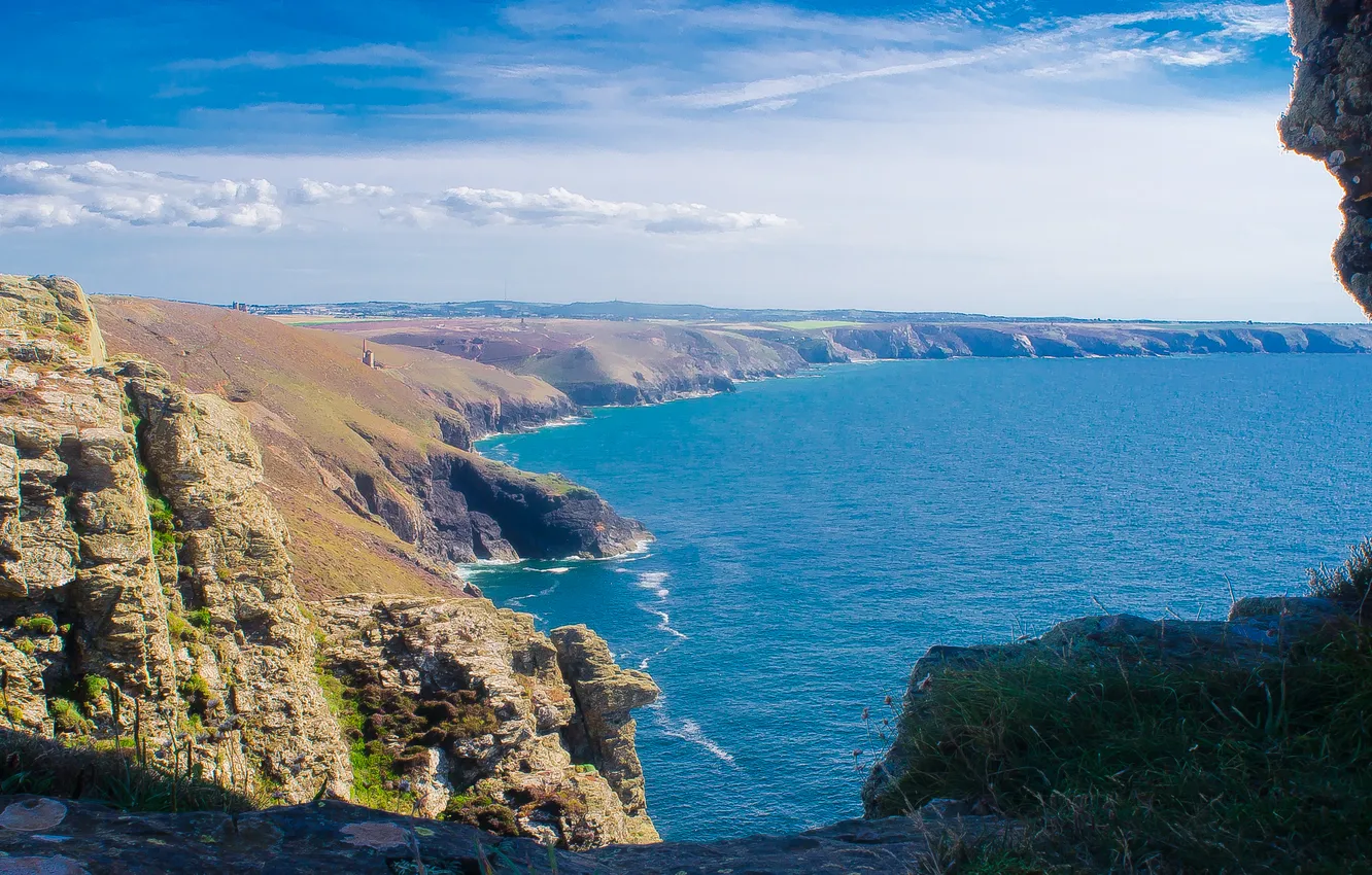 Photo wallpaper Nikon, rock, sea, landscape, coast, photographer, school, surf