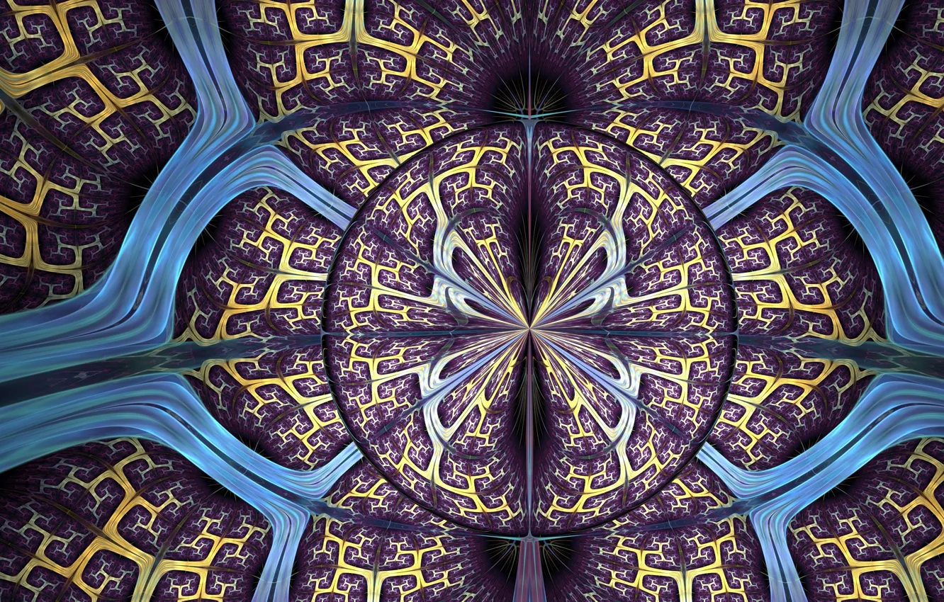 Photo wallpaper blue, abstraction, pattern, brown