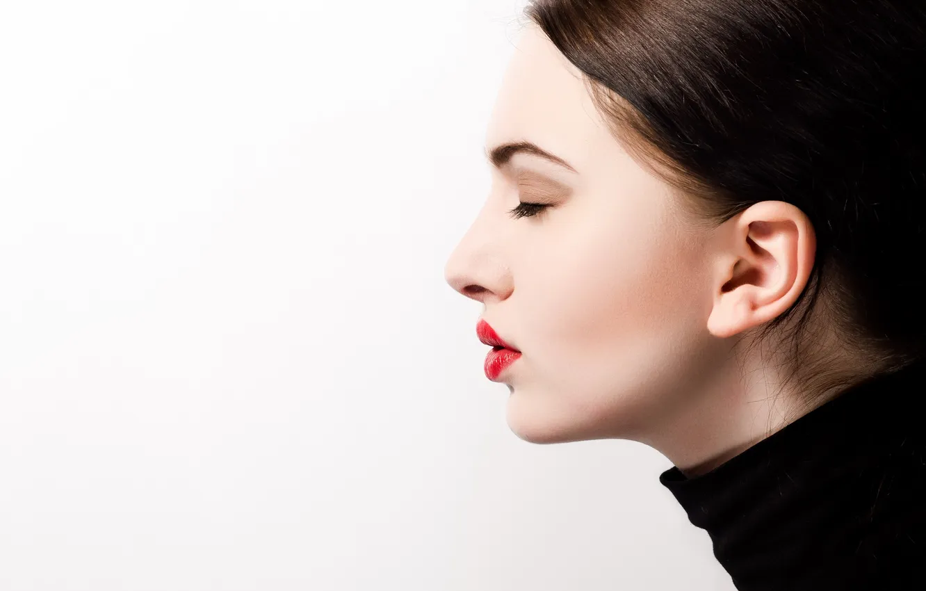 Photo wallpaper girl, portrait, profile