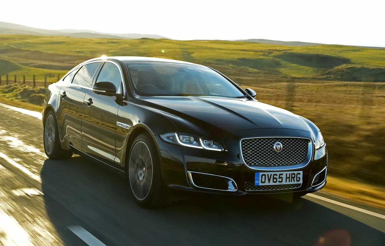 Photo wallpaper Jaguar, Jaguar, car, sedan, the front, Autobiography, XJ L