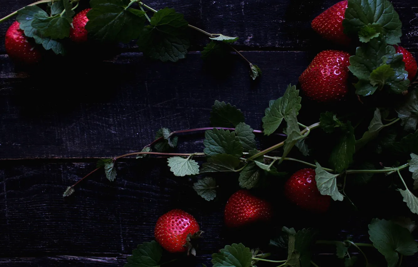 Photo wallpaper red, berries, strawberry