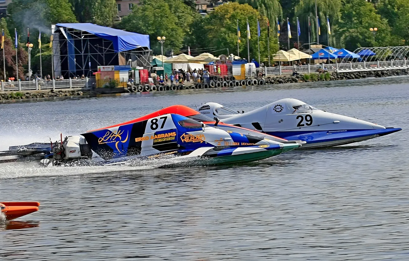 Photo wallpaper race, boat, speed