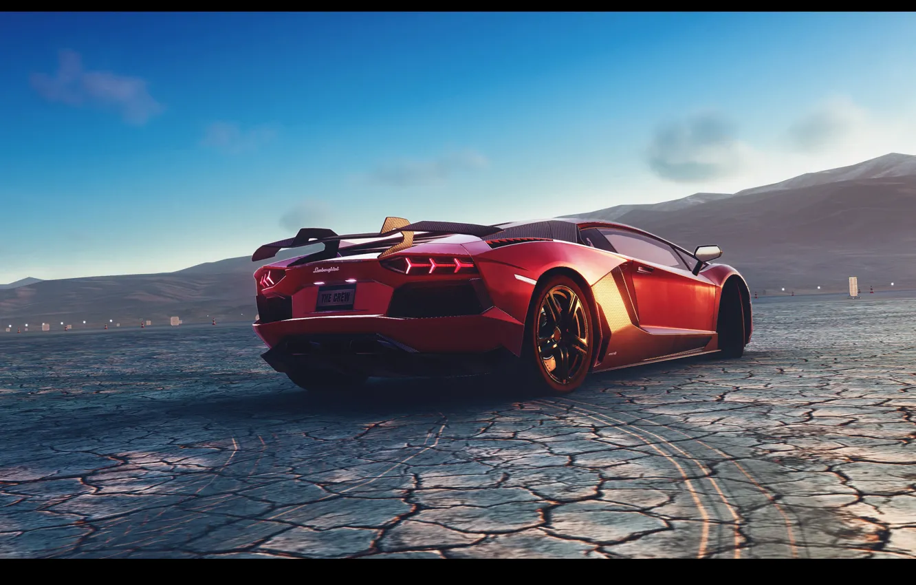 Photo wallpaper Lamborghini Aventador, The Crew, Game Art