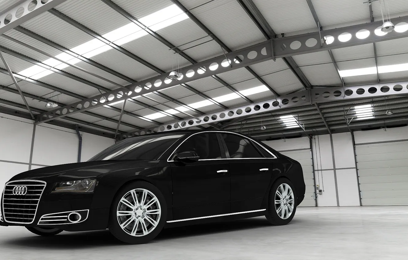 Photo wallpaper machine, Audi, Audi, garage