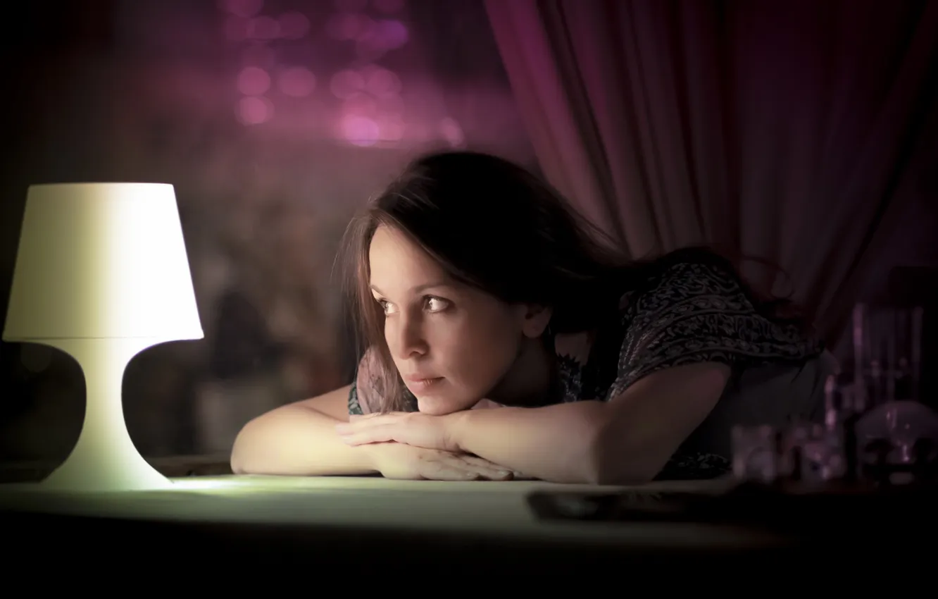 Photo wallpaper girl, background, mood