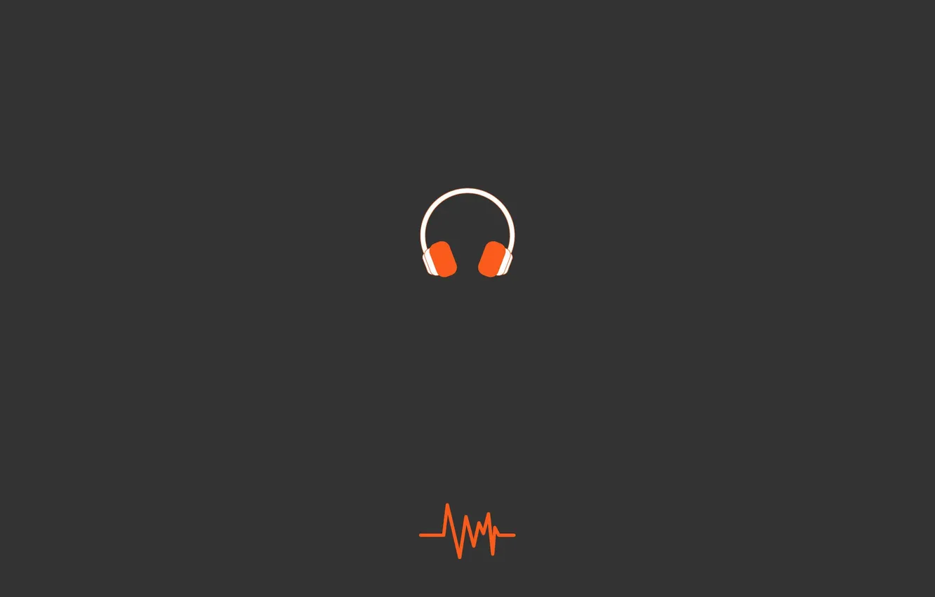 Photo wallpaper music, minimalism, music, headphones, minimalism, headphones, the dark background, dark background