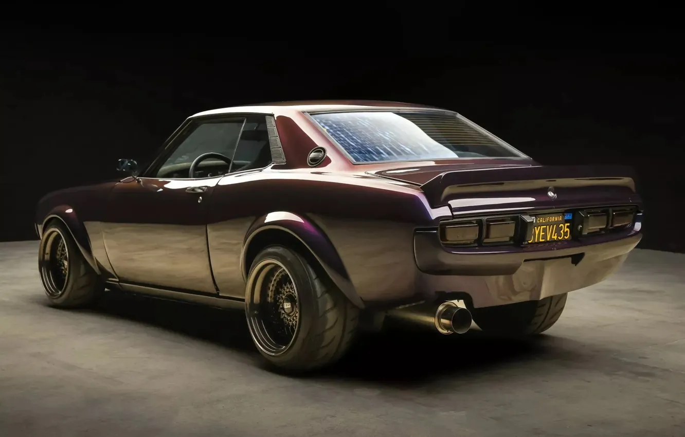 Photo wallpaper Toyota, vehicle, classic car, toyota celica, Powered 1977, purple cars