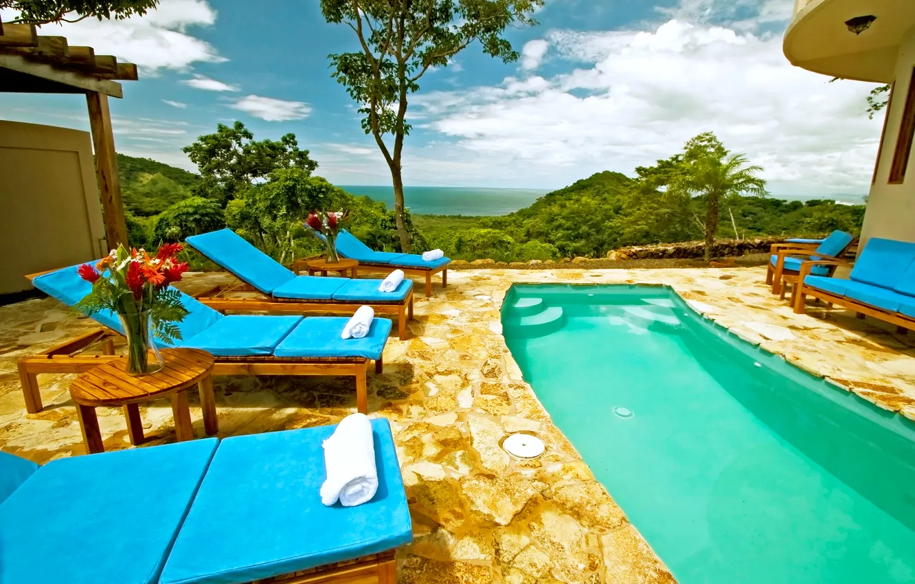 Photo wallpaper the ocean, stay, home, pool, relax, Costa Rica, Pool &amp; Ocean View