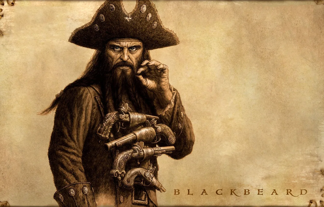Photo wallpaper art, Disney, Pirates of the Caribbean, Pirates of the Caribbean, Blackbeard, On stranger tides, on …