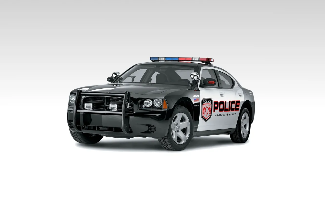 Photo wallpaper dodge, charger, usa, police car
