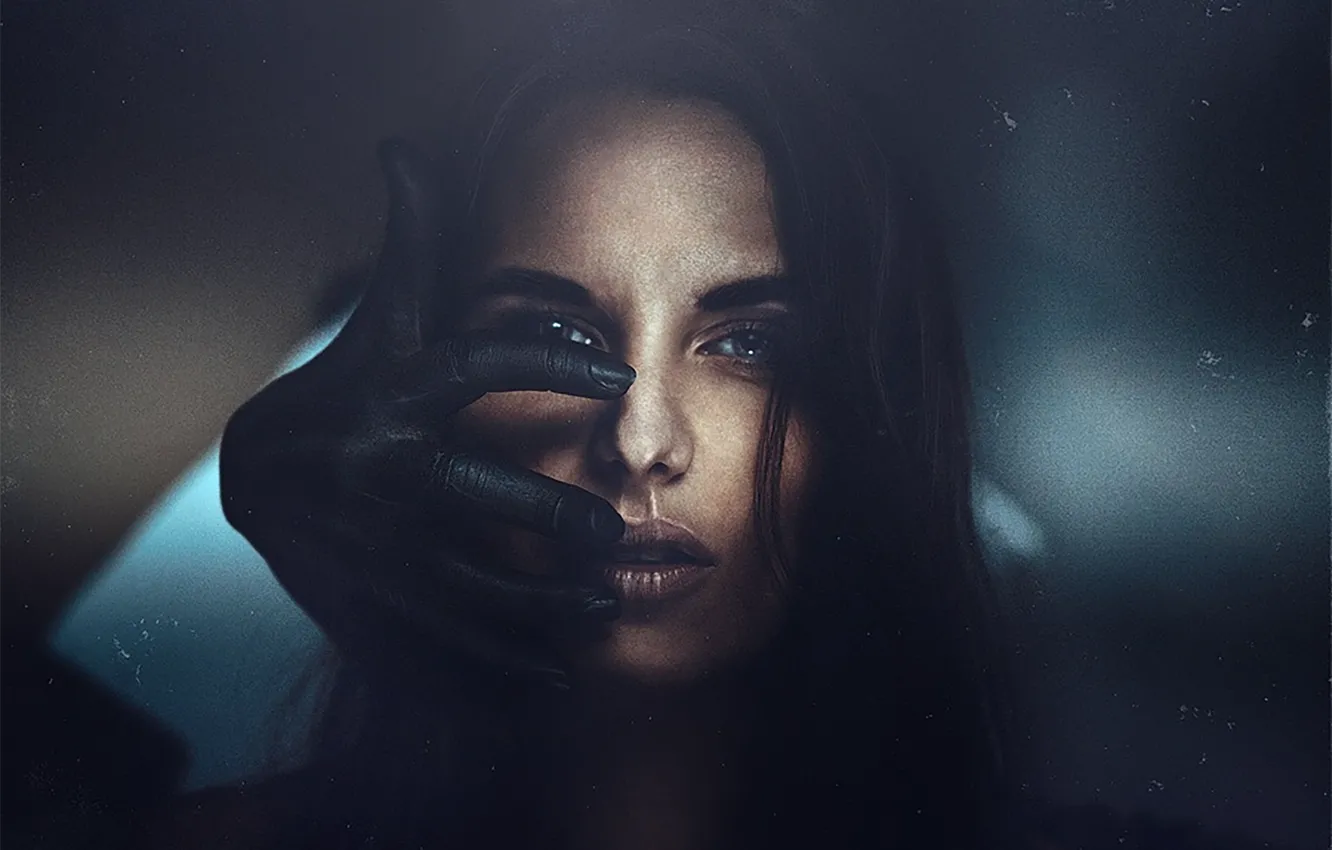 Photo wallpaper girl, style, hands, gloves, girl, glove