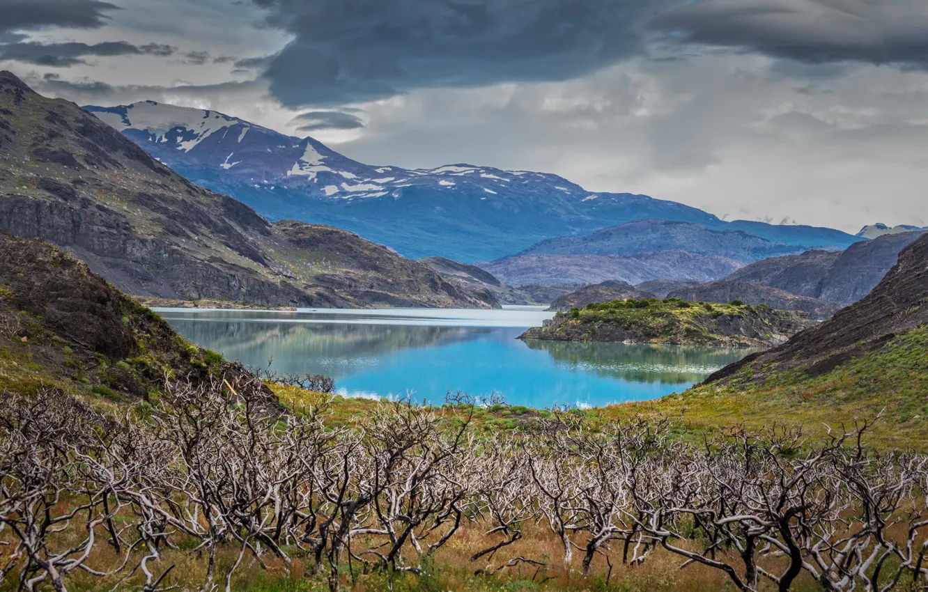 Photo wallpaper landscape, mountains, nature, Patagonia